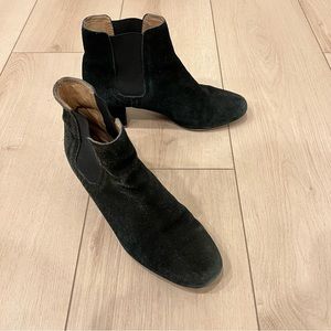 Madewell Black Suede Ankle Boots Size 7.5